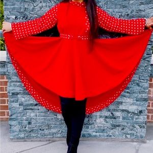 Red color frock
